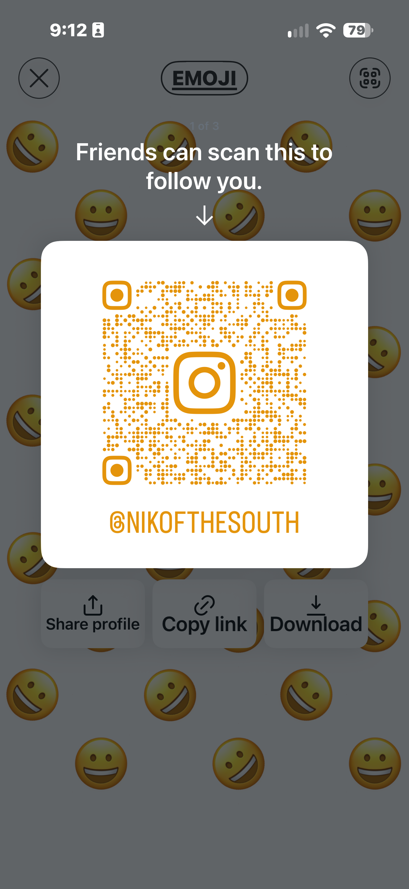 Instagram QR code for @Nikofthesouth